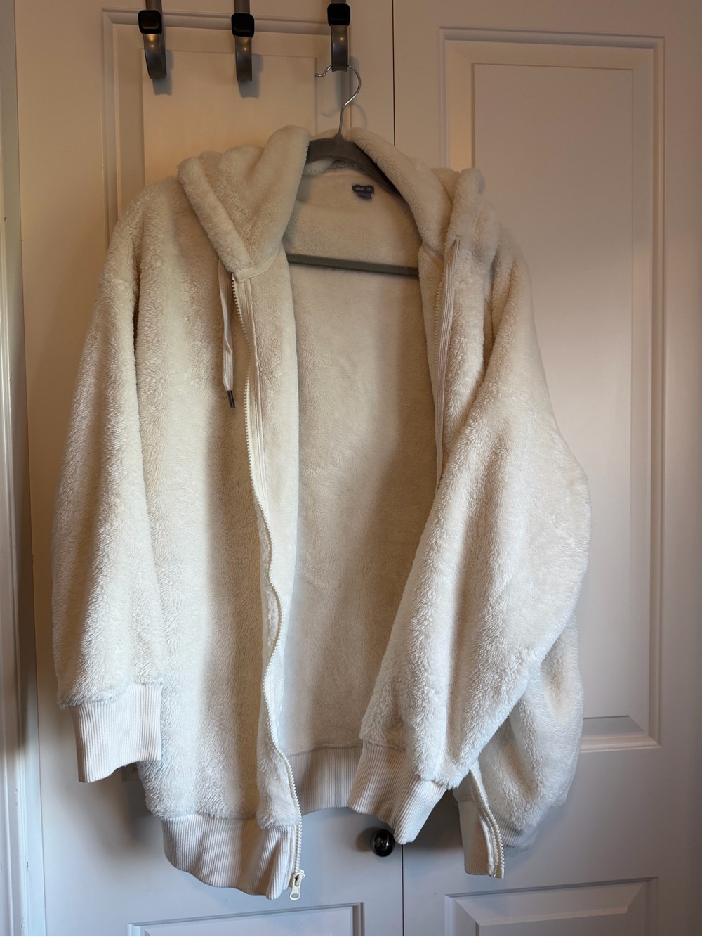 Aerie Cream Zip Hoodie Jacket